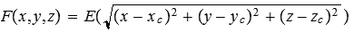 La ecuación de energía es función de la distancia.
