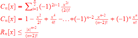 Desarrollo en serie del coseno y acotación del error