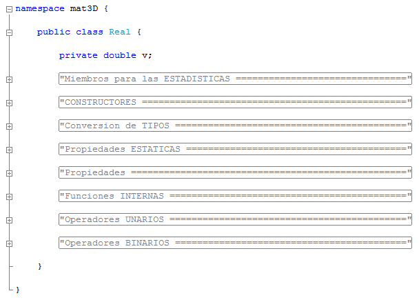 Aspecto general de la clase Real