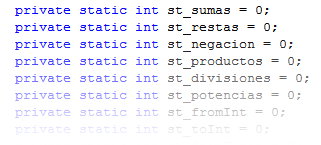 Miembros para registrar las estadísticas.